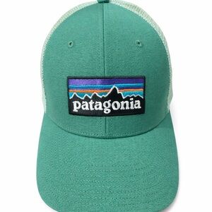 Patagonia Teal and White Logo Cap